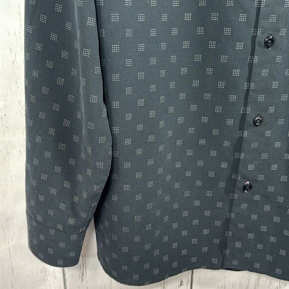 Ted Baker London Geometric Print Black Long Sleeves Button Down Casual Shirt - Picture 7 of 16